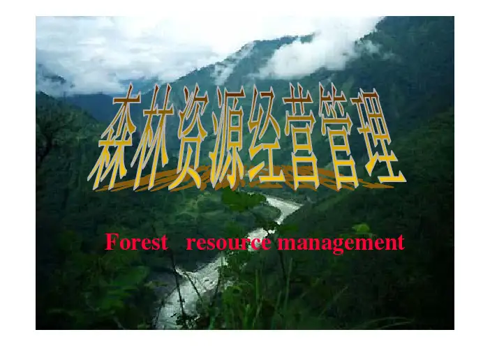 森林资源经营管理