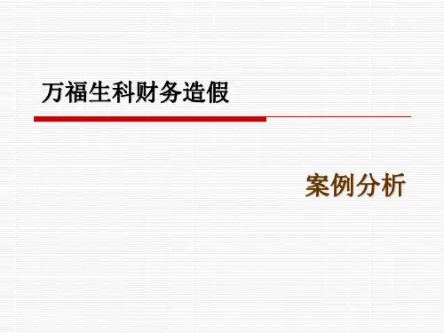 财务造假案例分析(ppt 32页)