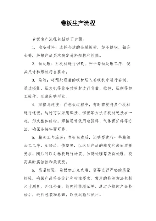 卷板生产流程