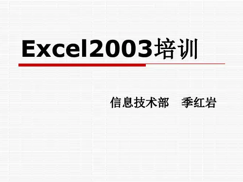 excel2003培训.ppt