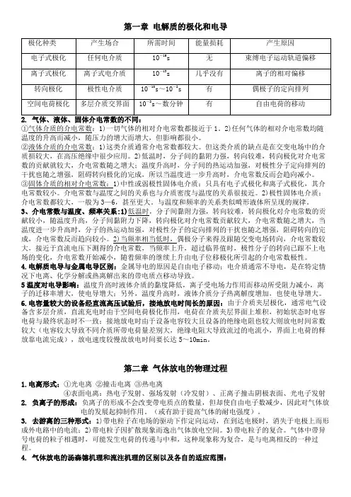 高电压技术(第三版) 简答题整理