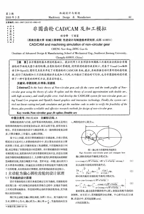 非圆齿轮CAD／CAM及加工模拟