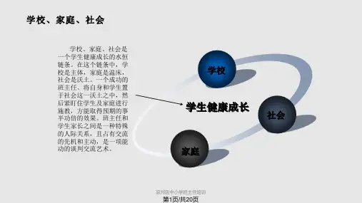班主任家校沟通的有效策略PPT课件