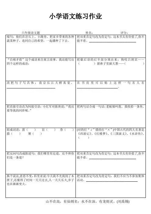 小学六年级语文提高训练 (81)