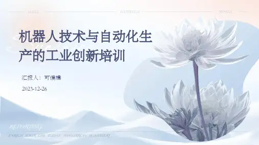 机器人技术与自动化生产的工业创新培训ppt