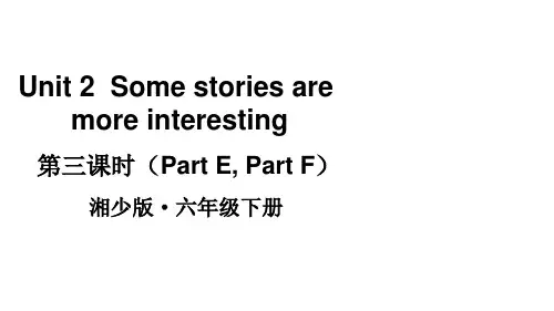 湘少版(三起)英语六年级下册Unit 2  Part E, Part F课件