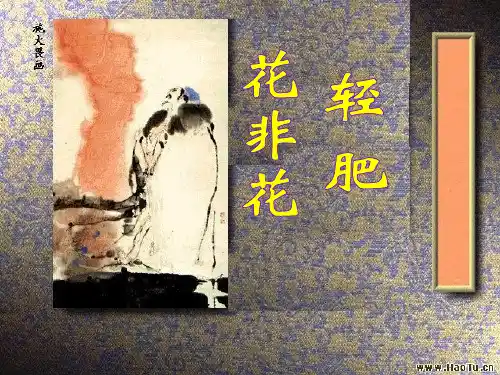 粤教选修《唐诗宋词元曲选读》 轻肥 花非花 课件3