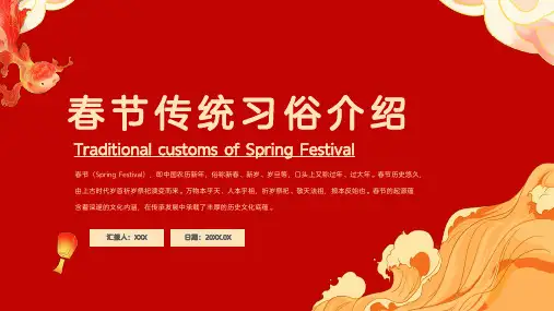 春节传统习俗介绍PPT模板