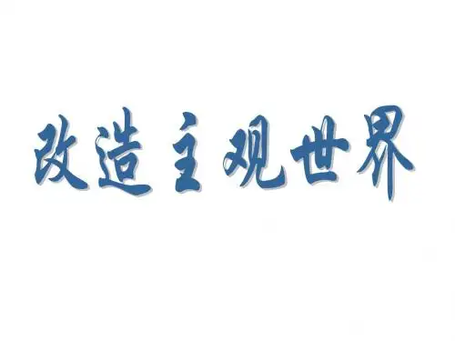 高二政治在实践中改造主观世界(201909)