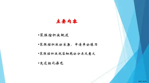 浆膜腔积液脱落细胞学检查课件PPT47页