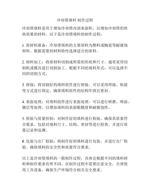 冷却塔填料 制作过程