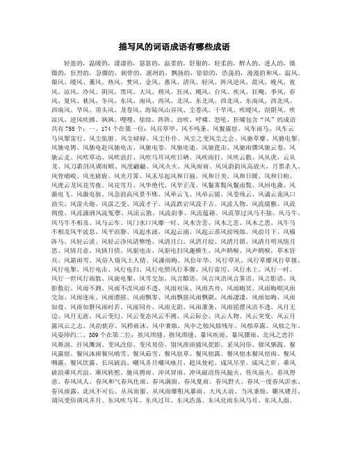 描写风的词语成语有哪些成语