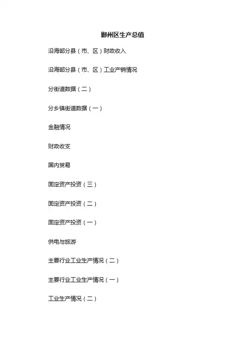 鄞州区生产总值