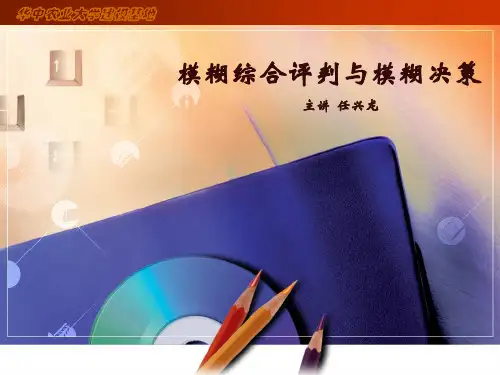模糊综合评判与模糊决策