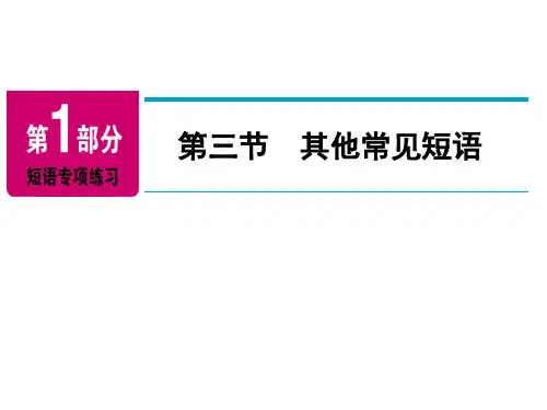 广东省2018年中考英语(外研版)总复习课件：第1部分 第3节 其他常见短语(共30张PPT)