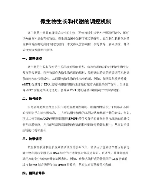 微生物生长和代谢的调控机制