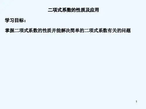 二项式系数的性质及应用-PPT课件