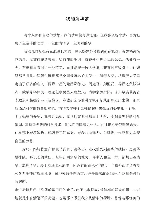 我的清华梦