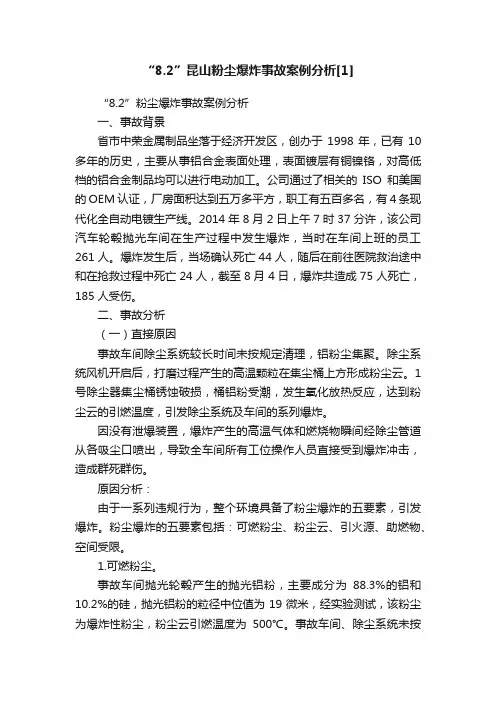 “8.2”昆山粉尘爆炸事故案例分析[1]