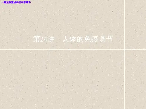 高三生物一轮复习第24讲人体的免疫调节课件