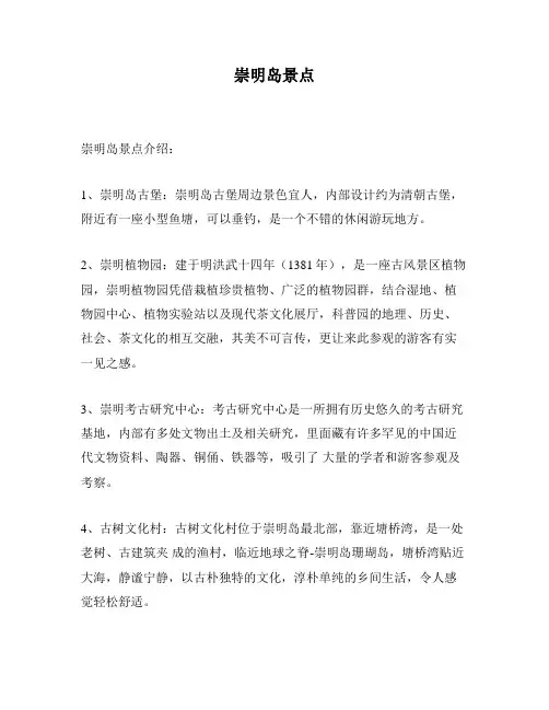 崇明岛景点