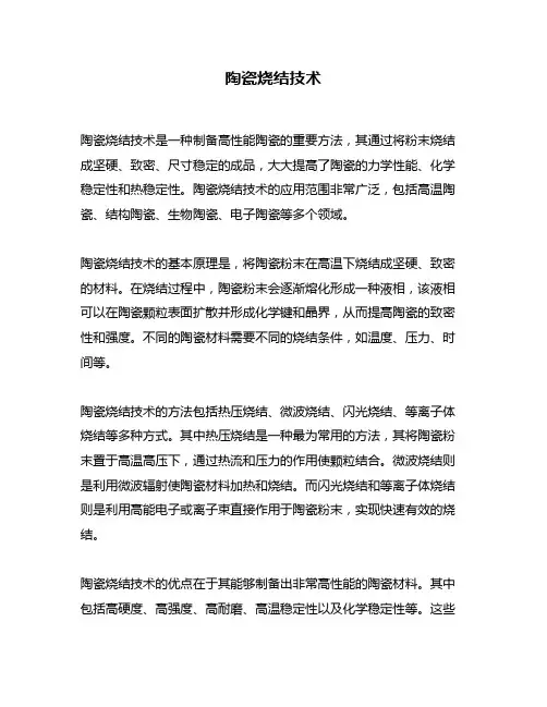 陶瓷烧结技术