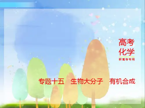 2024年新高考版化学专题十五生物大分子有机合成 讲解部分