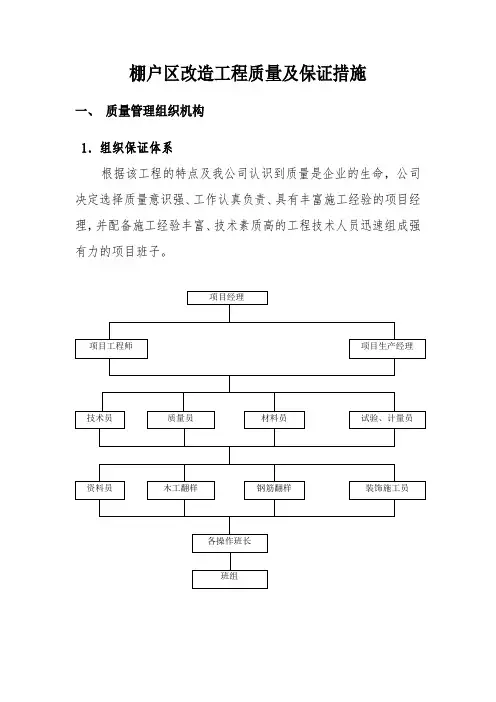 棚户区改造工程质量及保证措施