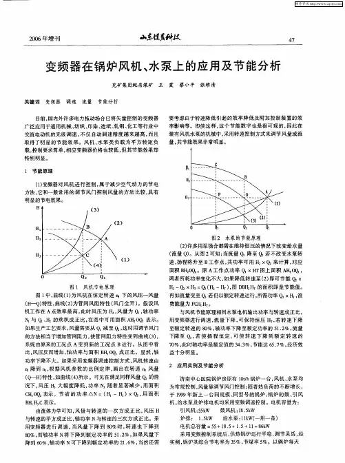 变频器在锅炉风机、水泵上的应用及节能分析