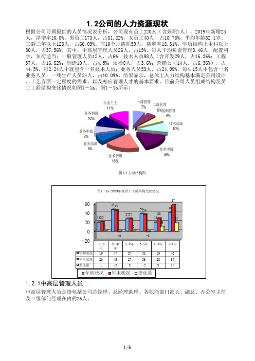 某公司人力结构分析报告