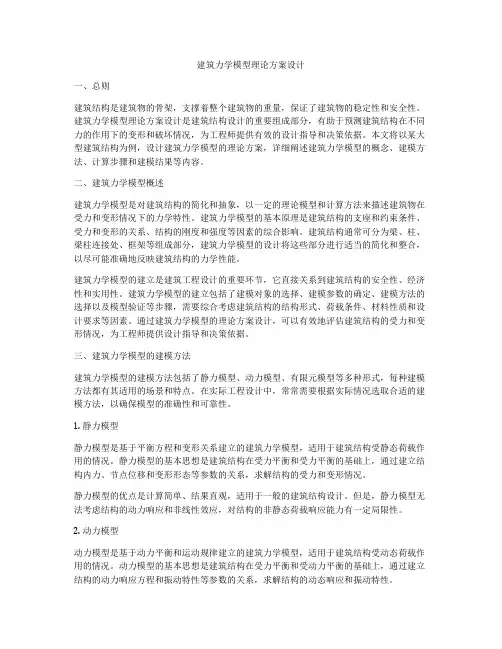 如何做建筑力学模型理论方案设计