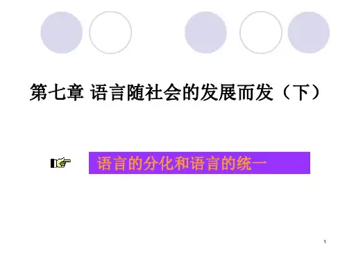 语言演变与语言分化PPT精选文档