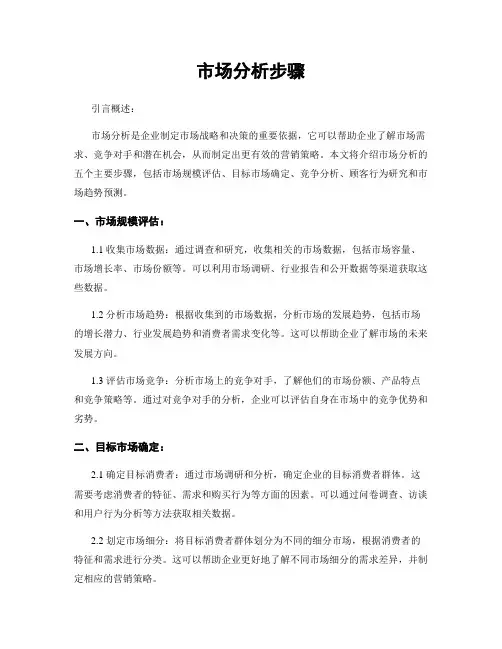 市场分析步骤