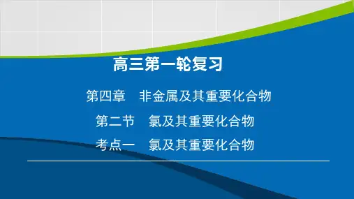 高考化学考点氯及其重要化合物