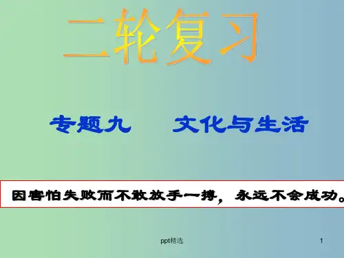 2019版高三政治 专题九 文化与生活课件(1)