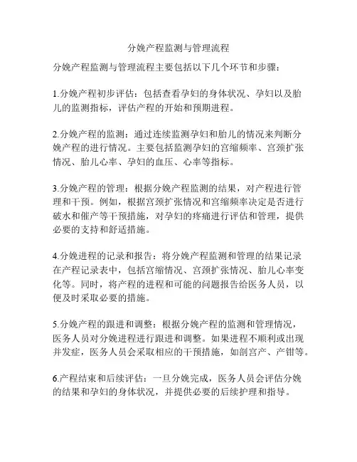 分娩产程监测与管理流程