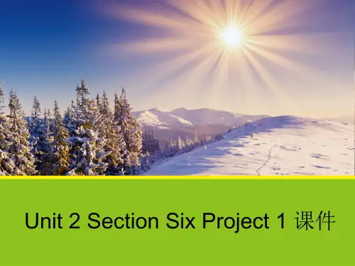牛津译林版高中英语模块4 Unit 2 Section Six Project 1 课件