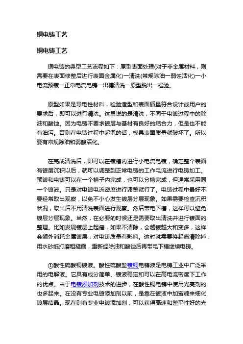 铜电铸工艺
