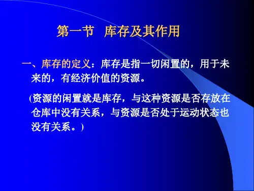 精选库存管理PPT