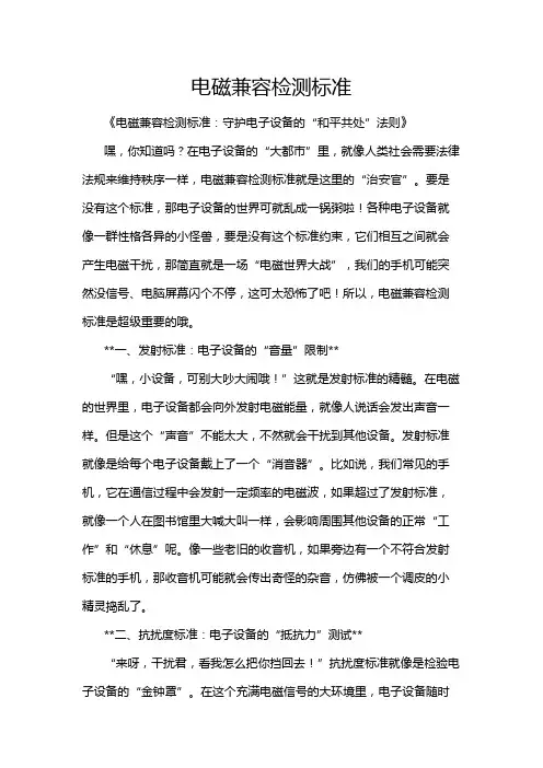 电磁兼容检测标准