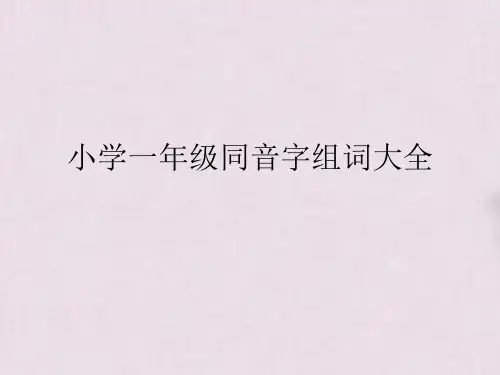 小学一年级同音字组词大全