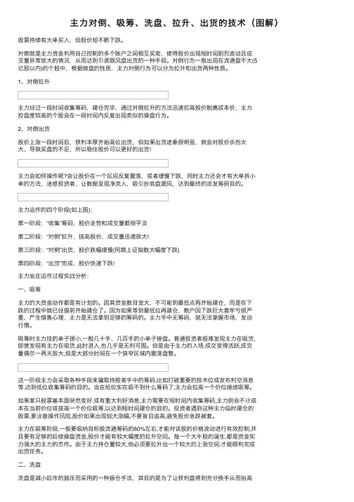 主力对倒、吸筹、洗盘、拉升、出货的技术（图解）