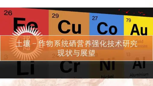 土壤-作物系统硒营养强化技术研究现状与展望