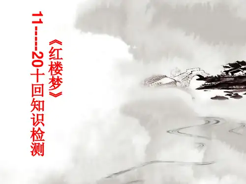 《红楼梦》11-20回练习解析