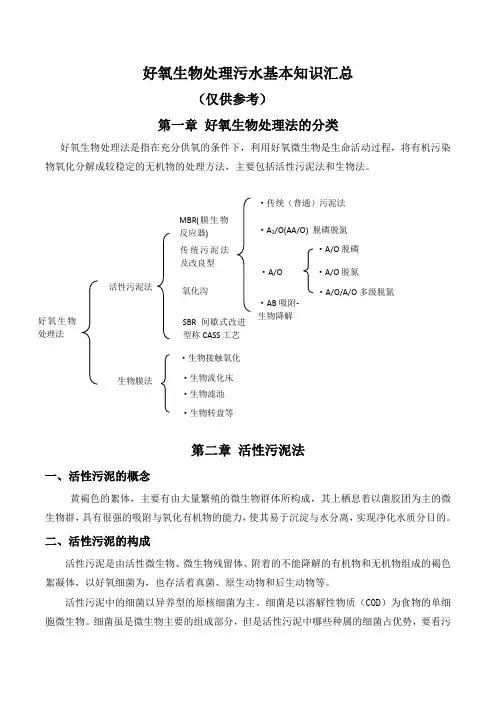 好氧生物处理污水及降低总氮基本知识汇总