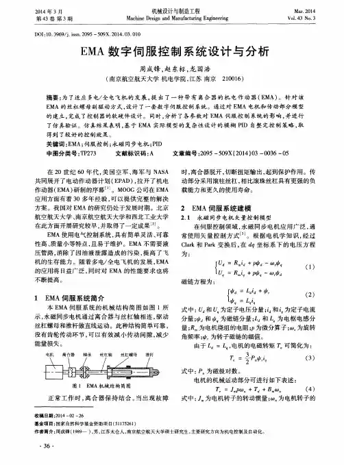 EMA 数字伺服控制系统设计与分析