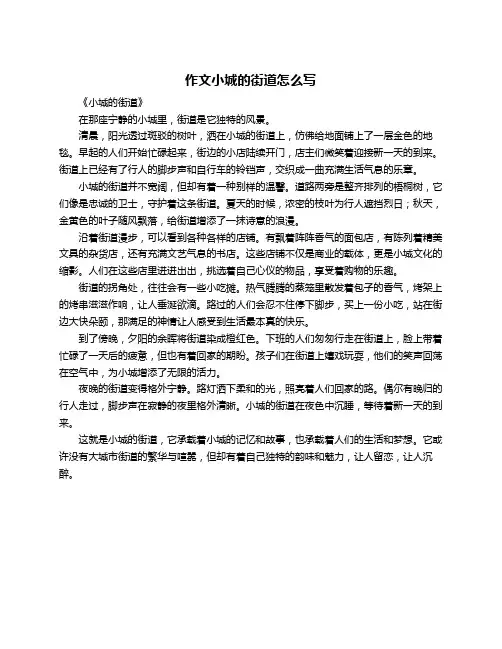 作文小城的街道怎么写