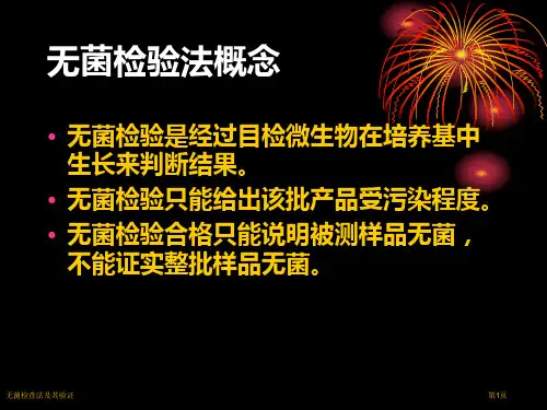无菌检查法及其验证