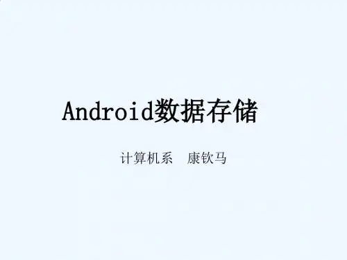 Android数据存储培训课程PPT(62张)
