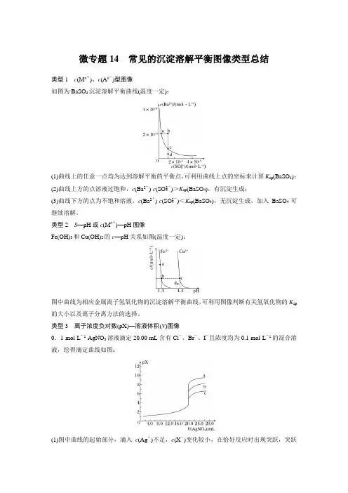 专题3 第四单元 微专题14 常见的沉淀溶解平衡图像类型总结